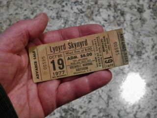 Lynyrd Skynyrd,  Full Ticket October 19,  1977,  Last Show,  Greenville,  Sc.  Rare