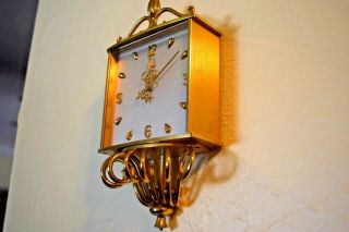 Rare Imhof Wall Clock 15 Jewel Swiss 8 Day Movement