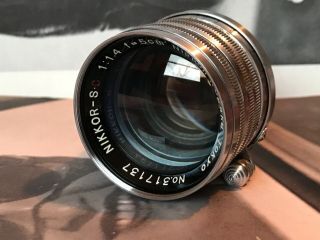 TOKYO 1952 Nikkor - S.  C 5cm F1.  4 LTM L39 M39 Leica Screwmount Lens Nikon 50mm Rare 2