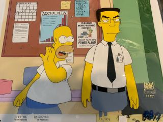 Rare The Simpsons Animation Frame Cel Homer’s Enemy Frank Grimes