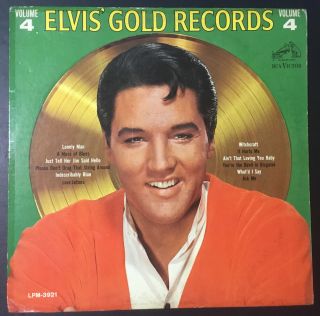 Mega Rare Elvis Gold Records Volume 4 Mono Album Lpm - 3921 Monaural 1968