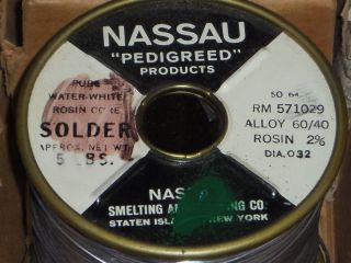 Western Electric Nassau Pedigreed Solder.  032 Rare 5,  Best Of The Best