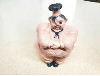 Red Wing Rare Chef Pierre Cookie Jar Pink Speckled