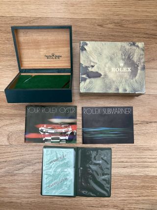 Rare 1982 Vintage Rolex Submariner 16800 5513 Moon Crater Inner Outer Box Set