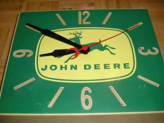 John Deere Exclusive Dealer Clock From 1960,  S Runs Rare 13 X 16