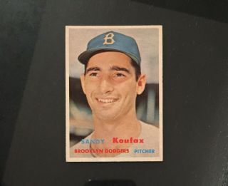 1957 Topps 302 Sandy Koufax Nm,  (rare Centered) Flawless Surface
