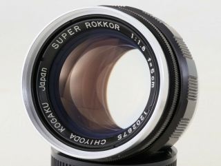 Chiyoda Kogaku Rokkor 5cm F1.  8 Lens  Leica Ltm39 1202 " Very Rare "