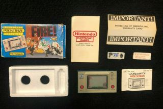 Nintendo Fire Pocketsize Game & Watch Very Rare Vintage Handheld Game
