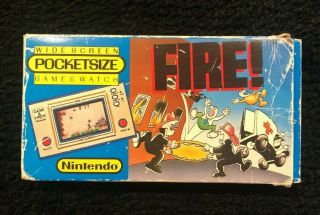 NINTENDO FIRE pocketsize game & watch VERY RARE vintage handheld game 2