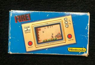 NINTENDO FIRE pocketsize game & watch VERY RARE vintage handheld game 3