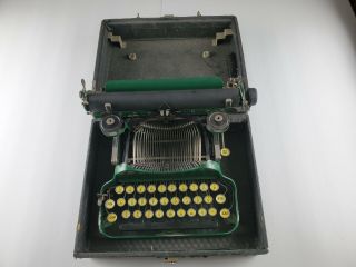 Rare And Extremely Collectible 1928 Corona 3 Special Folding Typewriter In Green