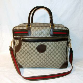 Gucci Bag Travel Carry On Duffle Holdall 24 Rare Vintage Authentic