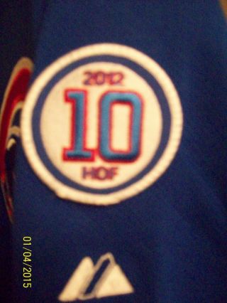 Alfonso Soriano Chicago Cubs Game Jersey with Ron Santo HOF Patch Very Rare 2