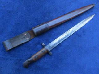 Very Rare British M1903 Bayonet And Scabbard Made By Sanderson