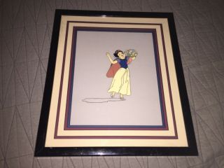 Rare Vintage Snow White Animation Cel Framed