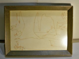 Very Rare Drawing On A Napkin From George Rodrigue A Gift To Diane Herbert In Th