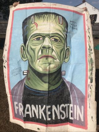 Frankenstein Rare Ghana Mobile Cinema Hand Painted Movie Poster Papa Warsti Art