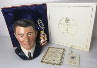 Rare Royal Doulton Ronald Reagan Character Jug Mug W Box And Papers