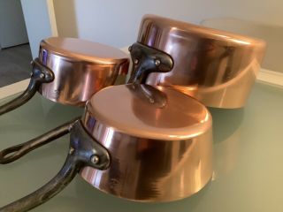 11 Inch 3 Copper Pans Stainless Steel Chomette Favor Mauviel ? 3.  7 Mm Very Rare