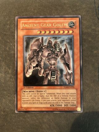 Yugioh - Ancient Gear Golem - Ultimate Rare 1st Edition - Tlm - En006 - Near