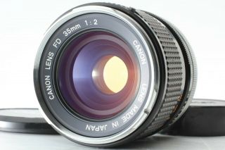 【rare N. ,  " O " Lens】 Canon Fd 35mm F/2 Wide Angle Mf Lens From Japan