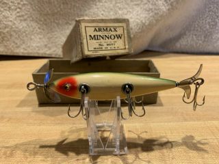 Winchester/armax 5 Hook Trade Minnow Parrot Color With Correct Box Rare