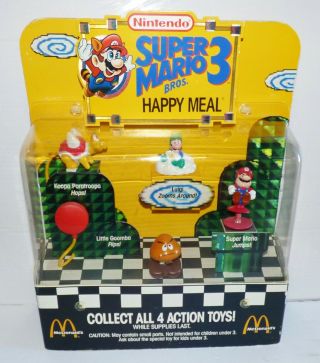 Rare 1990 Mcdonalds Mario Bros.  3 Happy Meal Store Toy Display 16.  5 " H Exc