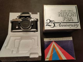 Nikon F2a Photomic Chrome 25th Anniv 25 - 1365 & Complete Rare 1365/4000