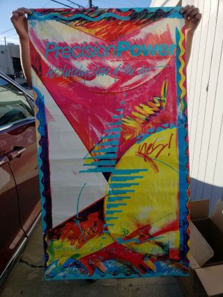 Vintage Precision Power Old School Amplfier Store Banner Car Stereo Rare Usa