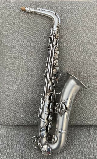 Vintage Conn C Melody Saxophone Rare Silver Satin 8m W/case Wonder Chu Berry