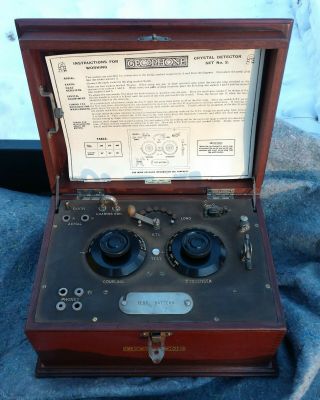 Rare 1920s Gecophone Detector Set No.  2,  Model Bc1501 Crystal Radio