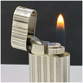 Briquet Gaz Argent 925 Cartier Paris - Sterling Silver Lighter - Feuerzeug - 打火机 - Rare