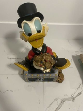 Disney Uncle Scrooge Mcduck Large Big Fig Treasure Chest Money Gold Rare Wdw 19 "
