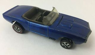 1968 Hot Wheels Custom Firebird Us Blue W/ Door Lines Redline Very Rare