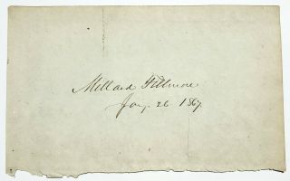 President Millard Fillmore Signed Autographed 1867 Rare Bold Crisp Authentic