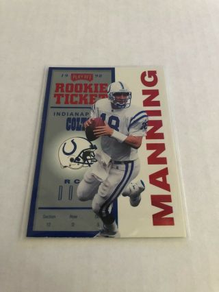 1998 Playoff Contenders Rookie Ticket Red Foil Peyton Manning 87 Rare Rookie
