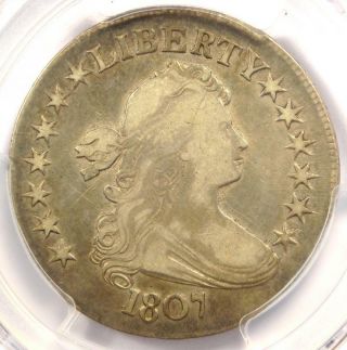 1807 Draped Bust Half Dollar 50C - PCGS VF Details - Rare Certified Coin 5