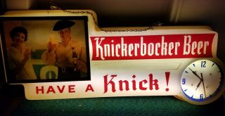 Very Rare And Vintage 1957 Knickerbocker Lighted Sign