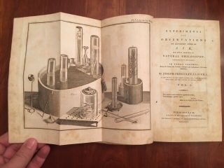 Rare 1790 Priestley Experiments Observations Different Kinds Of Air,  Oxygen Disc