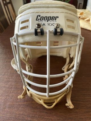 Vintage Cooper Hockey Irish Hurling Sk100 Helmet And Hm200 Cage Mask Rare Goalie