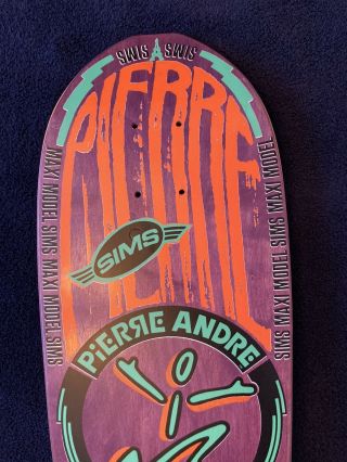 Rare 1987 Sims Pierre Andre Skateboard 4