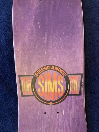 Rare 1987 Sims Pierre Andre Skateboard 5