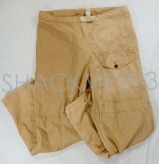 British Windproof Tan / Sand Pants Trousers Sas Desert Wwii Rare