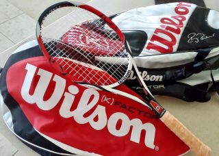 Rare Wilson K Factor Tour 90 Tennis Bag,  K Factor Six One Tour Racket,  Carry Bag