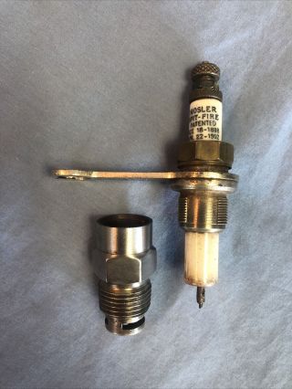 Rare A.  R.  Mosler & CO.  Spit Fire Quick Detachable Vintage Antique Spark Plug 6