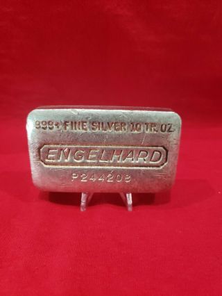Engelhard Vintage 10oz Silver Bar.  999,  Fine Silver.  Rare And Highly Desired.