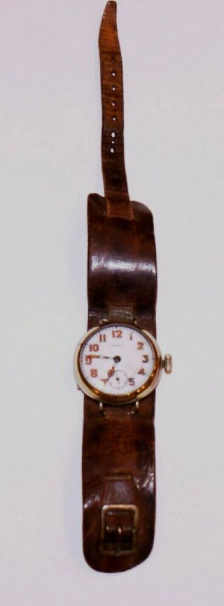 Rare Antique Large Lancet Military Wwi Trench Army Watch 32mm