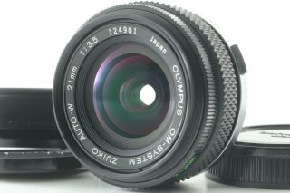 Rare [mint] Olympus Om - System Macro Zuiko Auto - W 21mm F3.  5 Lens W/ Hood ✈ Japan