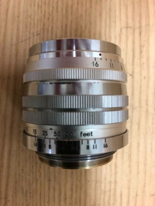 Near - w/ Rare Cap Tokyo Kogaku Topcor S 5cm 50mm f/2 Lens Leica LTM L39 5