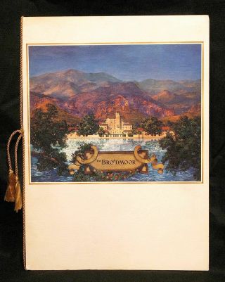 Rare Maxfield Parrish The Broadmoor Hotel Colorado Springs Co 1930 
